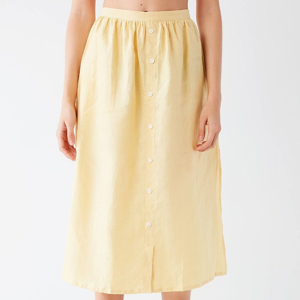 FAITHFULL THE BRAND SEINE BUTTON-DOWN SKIRT